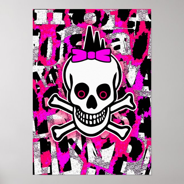 Girly Punk Skull Poster (Framsidan)