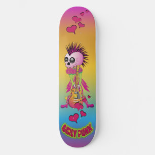 Girly Punk Sten Skate Skateboard Bräda 19,5 Cm