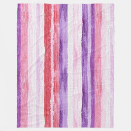 Girly Purple Blush Pink Red Stripes   Fleecefilt