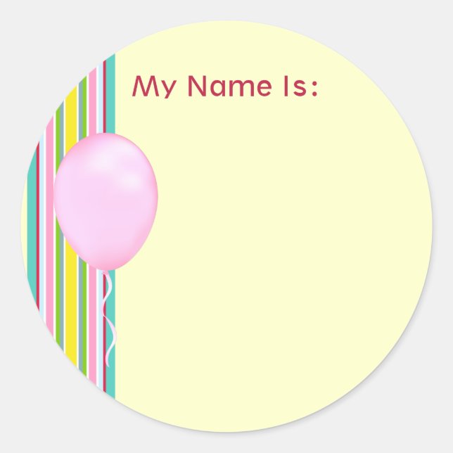 Girly Rand Stickers Runt Klistermärke (Framsida)