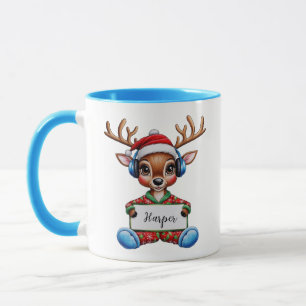 Girly Reindeer jul Mugg