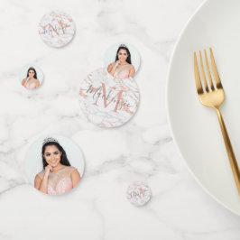 Girly Ro Gold Foil Marble Monogram