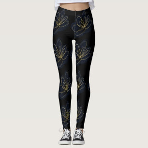 Girly  Ro Guld Black Ombre Glitter Gnistra Leggings