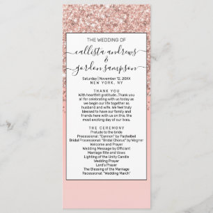 Girly Ro Guld Confetti Rosa Gradient Ombre Program