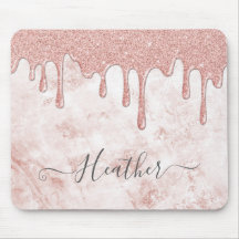 Girly Ro Guld driver Mouse Pad med Glitter