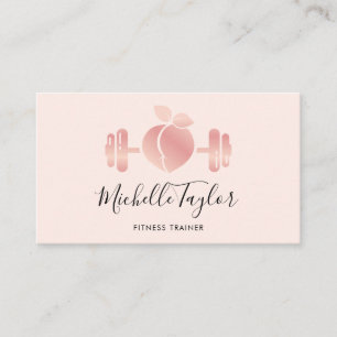 Girly Ro Guld Fitness Trainer Business Car Visitkort