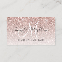 Girly Ro Guld Glitter Makeup Hair COVID Säker Visitkort