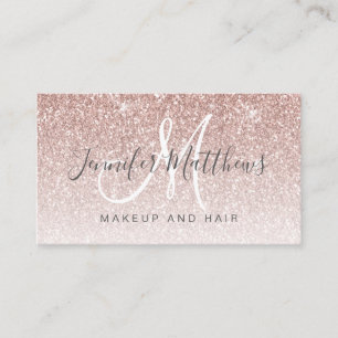 Girly Ro Guld Glitter Makeup Hair COVID Säker Visitkort