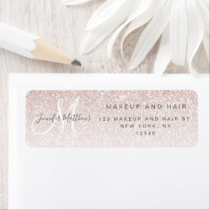 Girly Ro Guld Glitter Makeup Hair Salon Adress Returadress Etikett