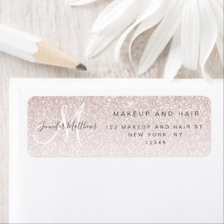 Girly Ro Guld Glitter Makeup Hair Salon Adress Returadress Etikett