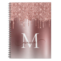 Girly Ro Guld Glitter Monogram Namn