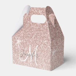 Girly Ro Guld Glitter  Monogram Namn Presentaskar