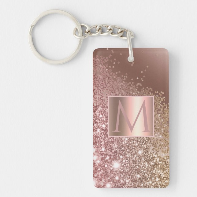 Girly Ro Guld Glitter Namn Monogram (Framsidan)