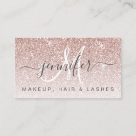 Girly Ro Guld Glitter Open COVID Makeup Hair Visitkort