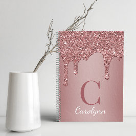 Girly Ro Guld Gnistra Glitter driver Monogram Anteckningsbok