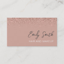 Girly Ro Guld Rosa Glitter Affärskort