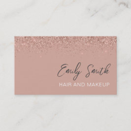 Girly Ro Guld Rosa Glitter Affärskort Visitkort