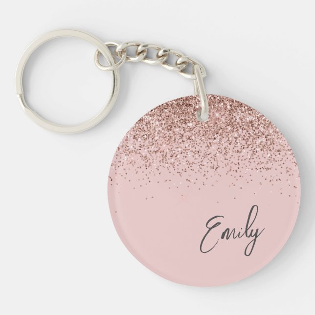 Girly Ro Guld  Rosa Glitter Monogram (Framsidan)