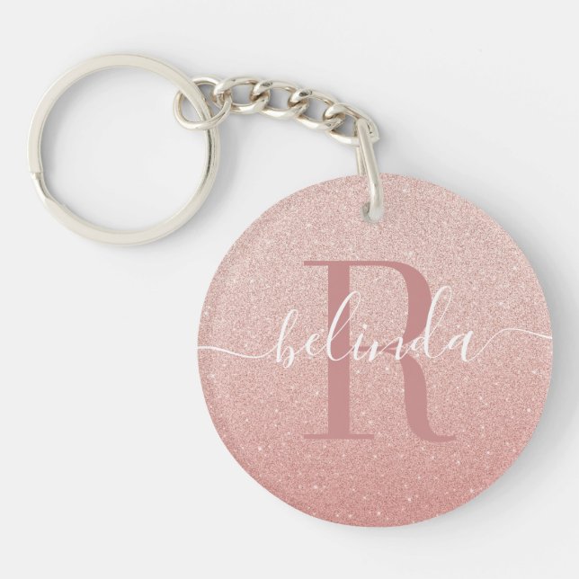Girly Ro Guld  Rosa Monogram Namn (Framsidan)