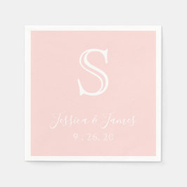 Girly Ro Guld  Rosa Monogram Pappersservett
