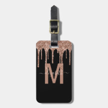 Girly Ro Guld som kör Glitter Monogram Namn
