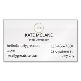 GIRLY Rosa Aesthetic Feminine Magnetiska Visitkort