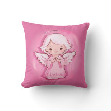 Girly Rosa Angel med Namn | Barn
