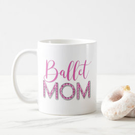 Girly Rosa Ballet Mamma Gnistra Diamond Typography Kaffemugg