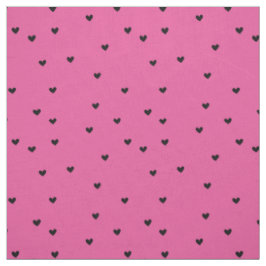 Girly Rosa Black Hearts Tyg