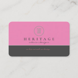 Girly Rosa Black Professionell Social Media Logoty Visitkort
