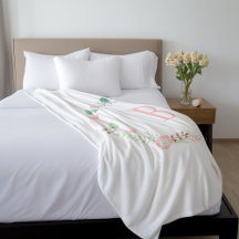 Girly Rosa Blommigt Monogram