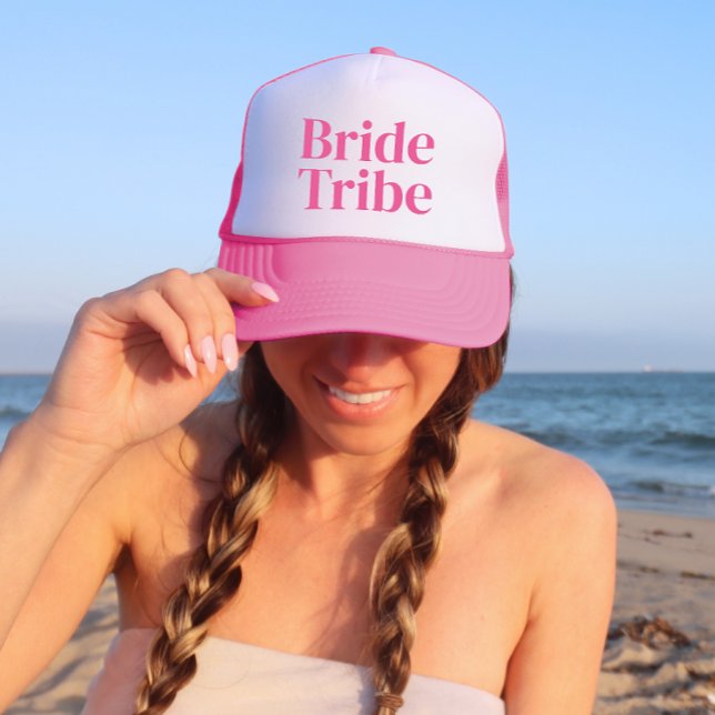 Girly Rosa Bride Tribe minimalist Bachelorette Keps (Skapare uppladdad)