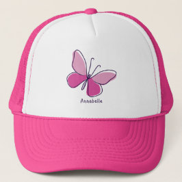 Girly Rosa Butterfly Summer Keps