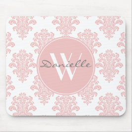 Girly Rosa Damask Monogram Musmatta