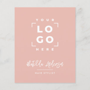 Girly rosa elegant modern pris QR-kod Flygblad