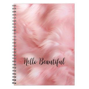 Girly Rosa Faux Päls Wrapping Papper Anteckningsbok