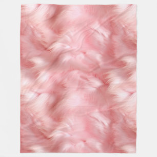 Girly Rosa Faux Päls Wrapping Papper Fleecefilt