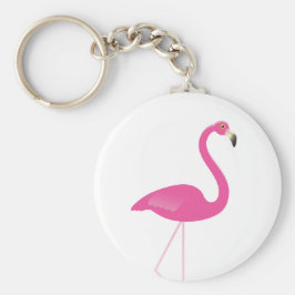 Girly Rosa Flamingo Keychain Nyckelring