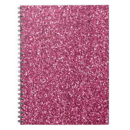Girly Rosa Glitter Anteckningsbok
