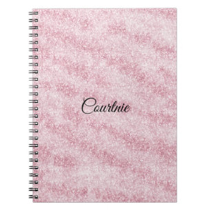 Girly Rosa Glitter Anteckningsbok