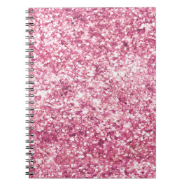 Girly Rosa Glitter Confetti Anteckningsbok