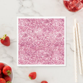Girly Rosa Glitter Confetti Pappersservett