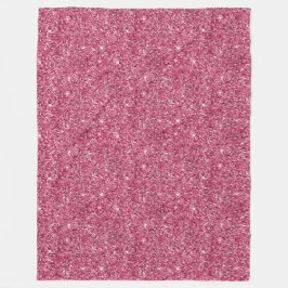 Girly Rosa Glitter Fleecefilt