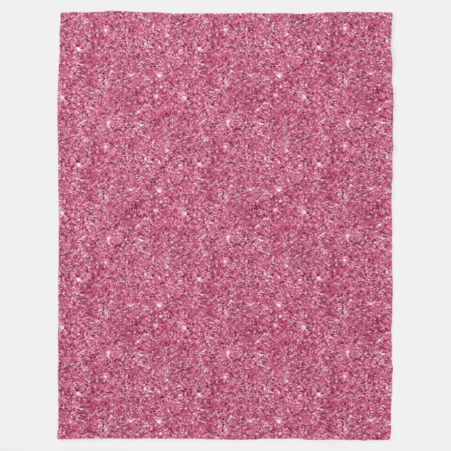 Girly Rosa Glitter Fleecefilt (Framsidan)