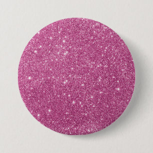 Girly Rosa Glitter Glam Knapp