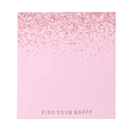 Girly Rosa Glitter Gnistra Anteckningsblock