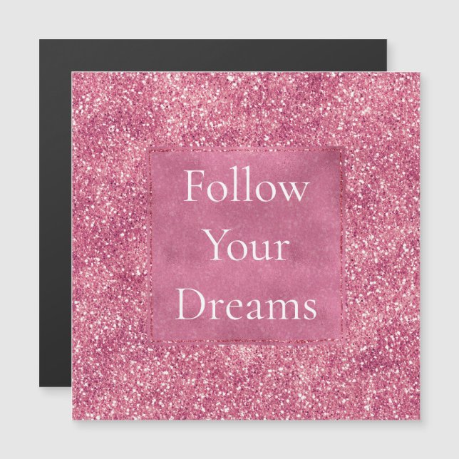 Girly Rosa Glitter Gnistra Glitz (Fram/baksida)