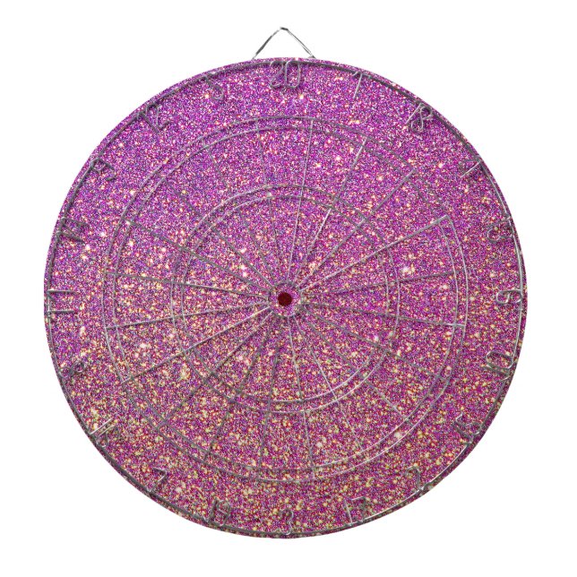 Girly Rosa Glitter Mönster Darttavla (Framsidan)