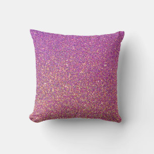 Girly Rosa Glitter Mönster Kudde