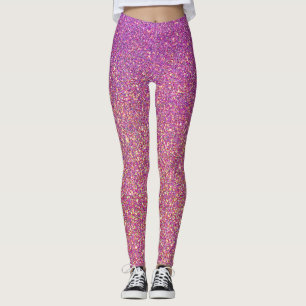 Girly Rosa Glitter Mönster Leggings